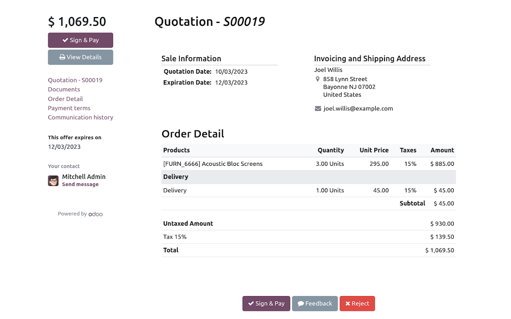 Quotes & sales orders